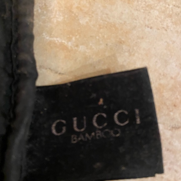 Gucci black Velvet Pouch Bamboo silver hardware - Picture 12 of 16